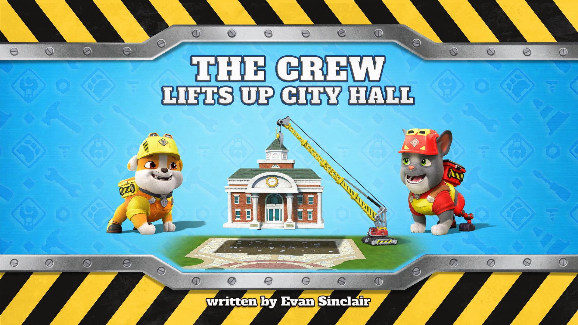 Still from The Crew Lifts Up City Hall