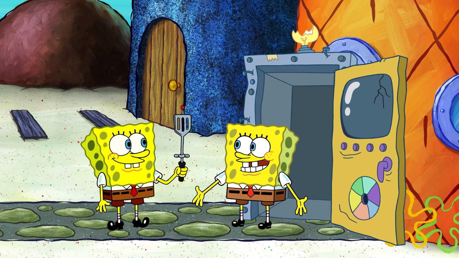 Still from SpongeBob and Patrick's Timeline Twist-Up