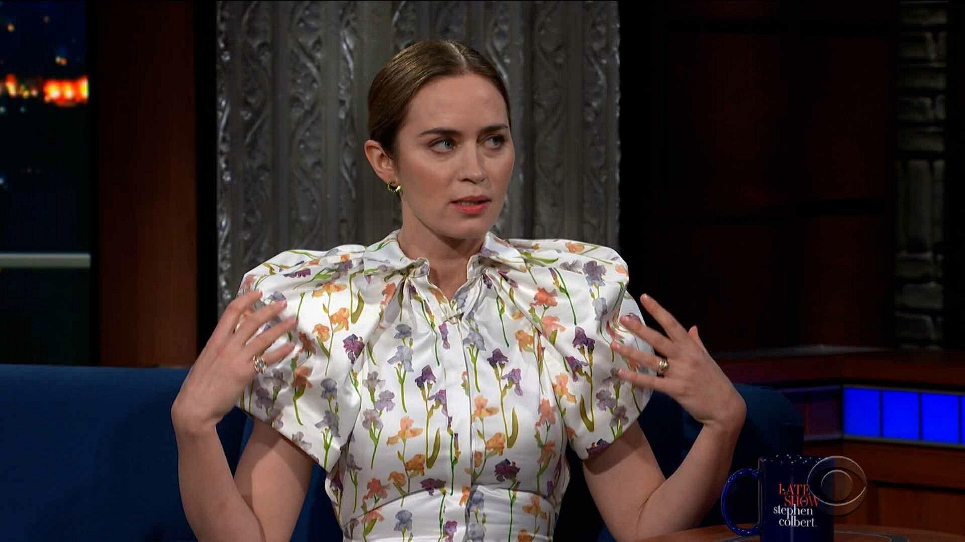 Still from Emily Blunt, Bob Costas