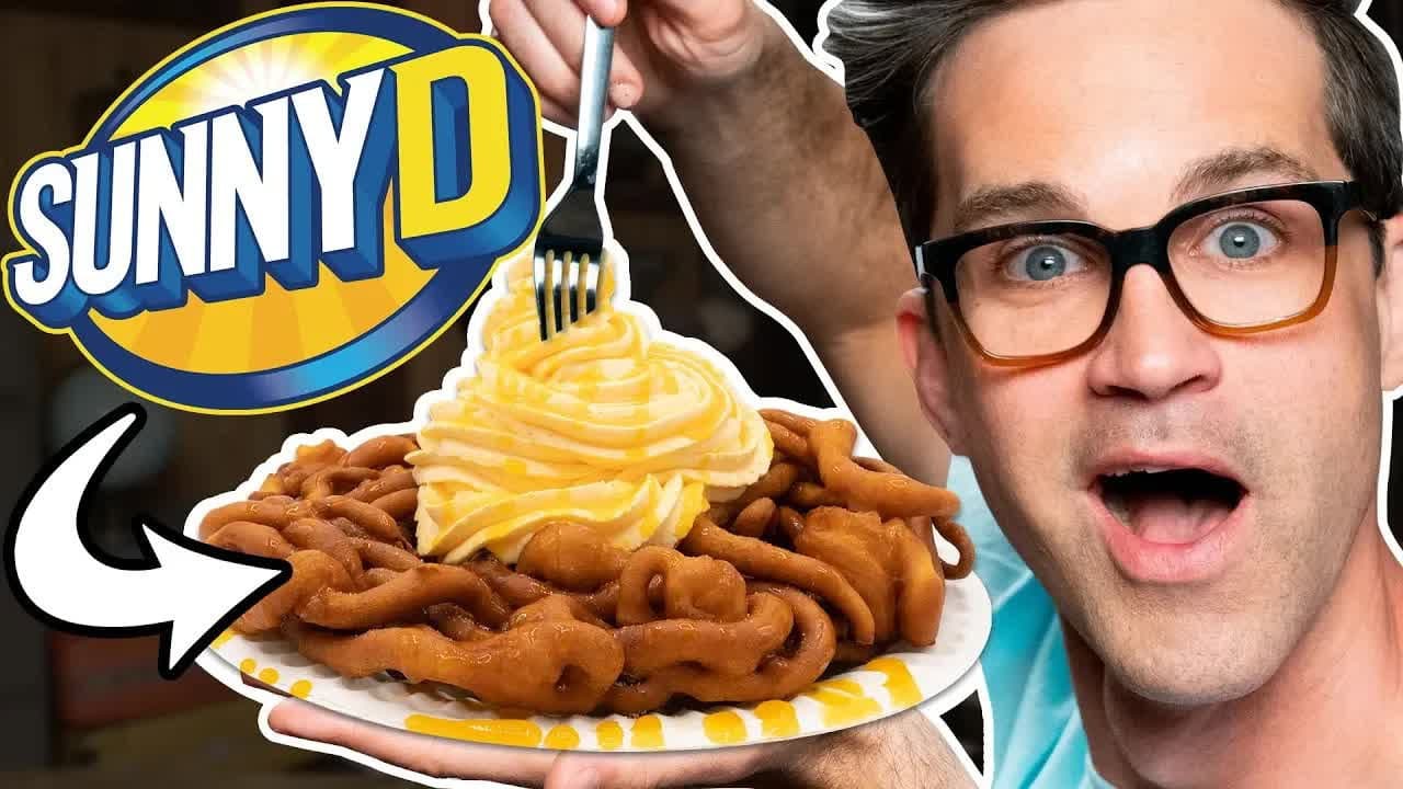 Still from Will It Funnel Cake? Taste Test