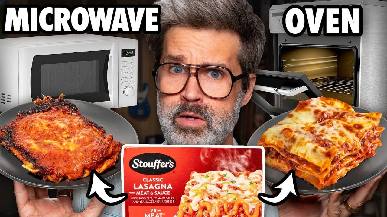 Still from Microwave vs. Oven Taste Test