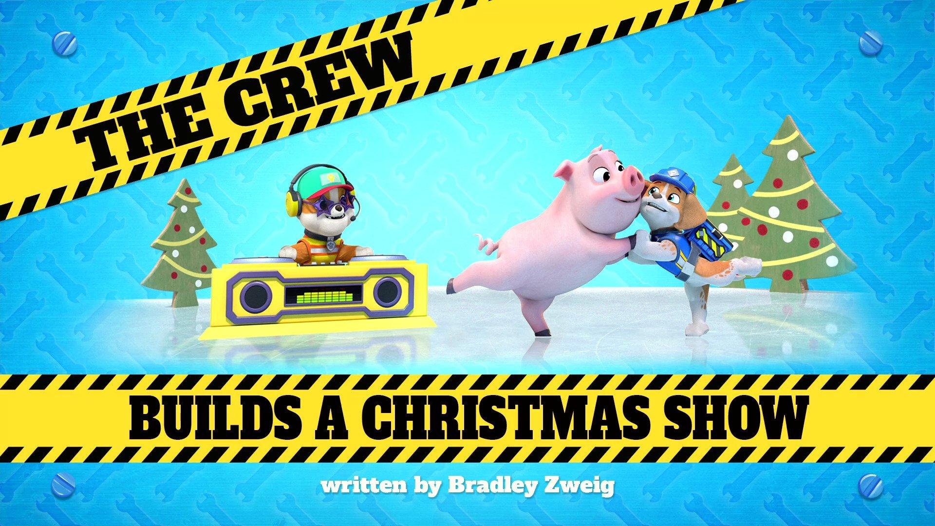 Still from The Crew Builds a Christmas Show