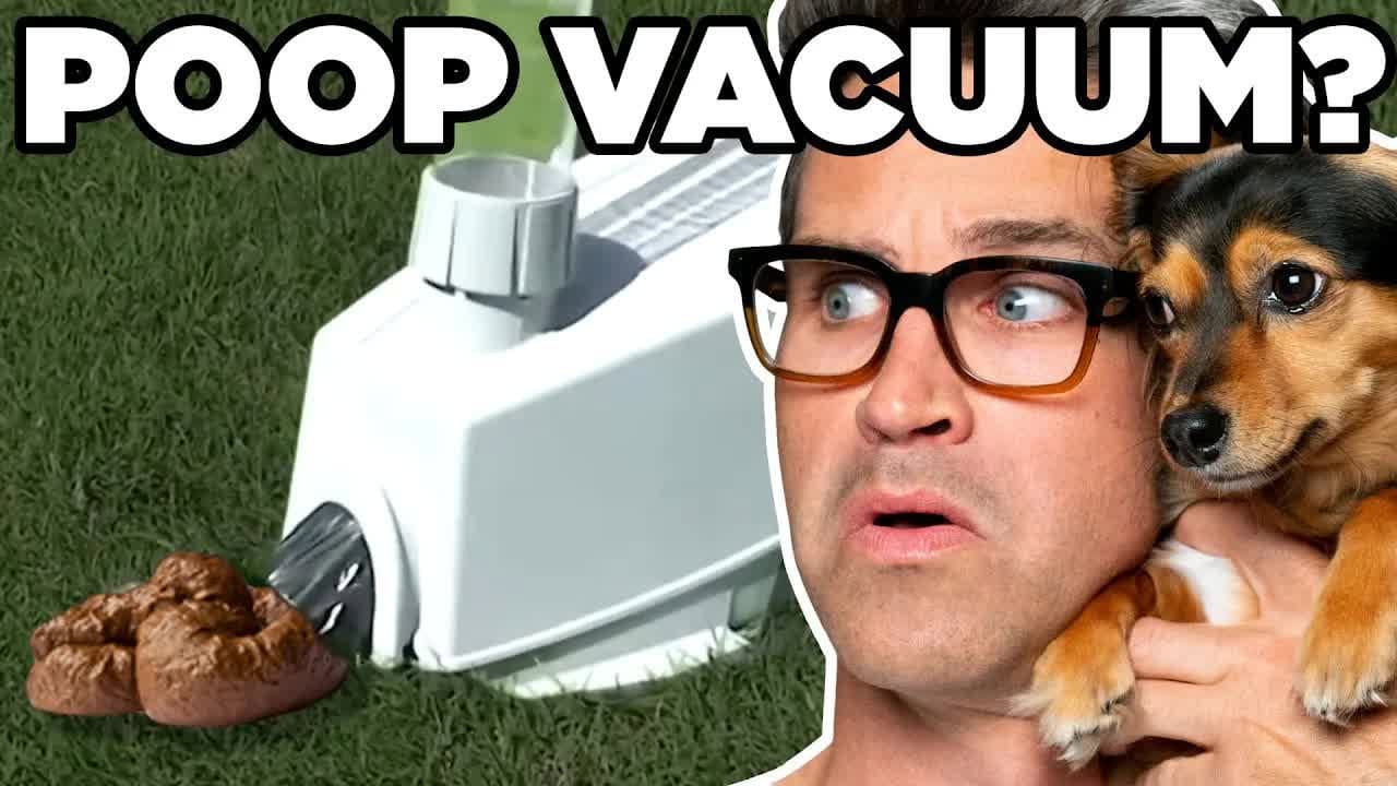 Still from Testing The Dog Poop Vacuum