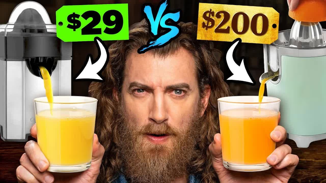 Still from $29 vs. $200 Juicer Taste Test