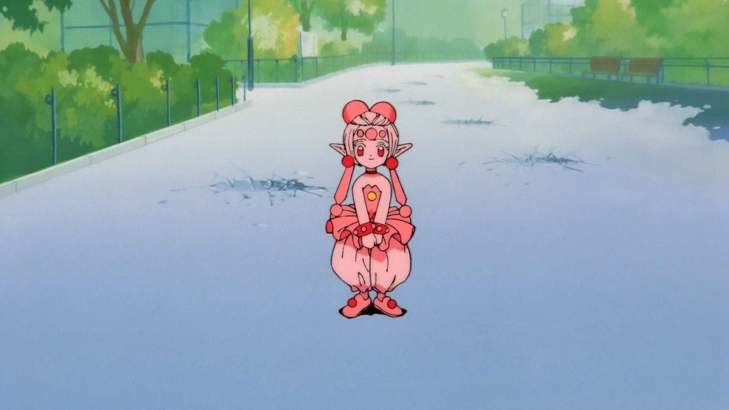 Still from Sakura and the Elephant's Strength Contest