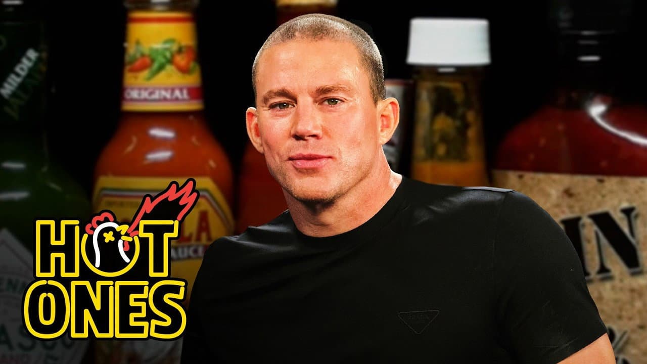 Still from Channing Tatum Punches Back While Eating Spicy Wings