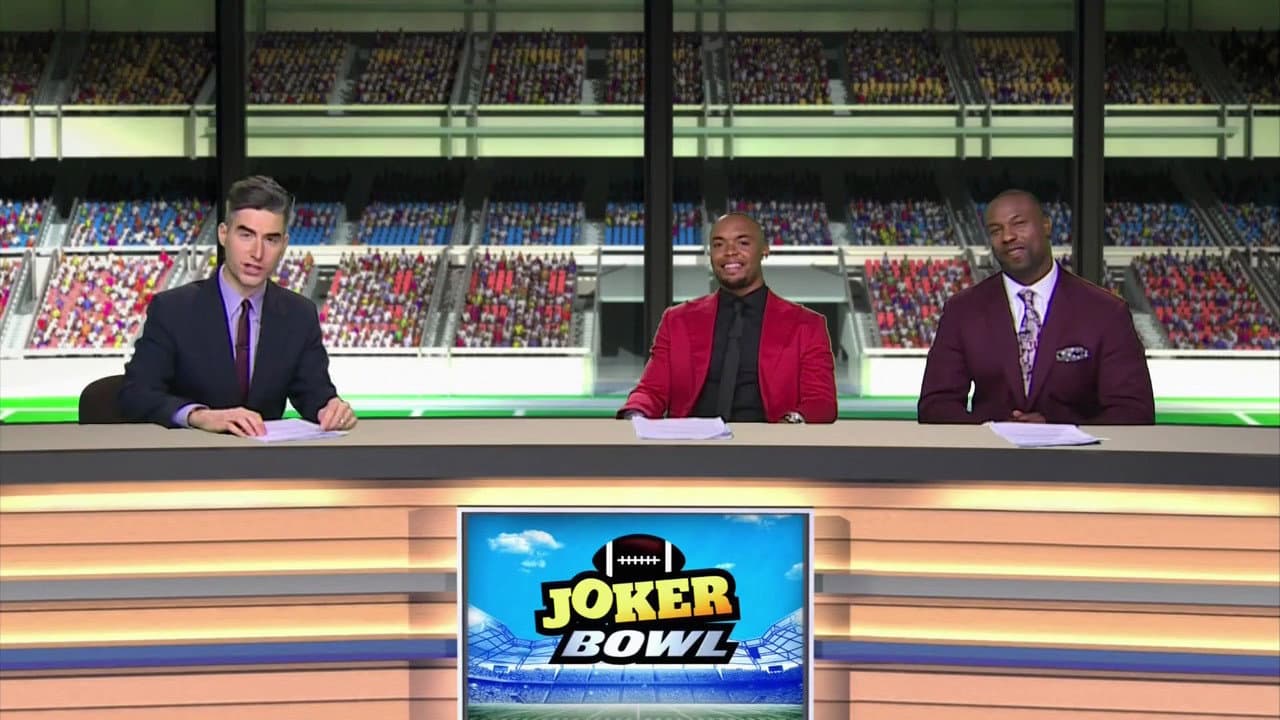Still from Impractical Jokers' Joker Bowl: The Pros Weigh In