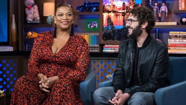 Still from Queen Latifah; Josh Groban