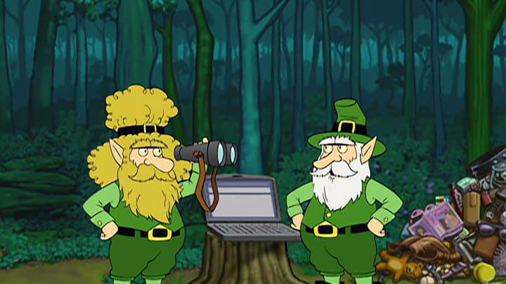 Still from Escape from Leprechaupolis