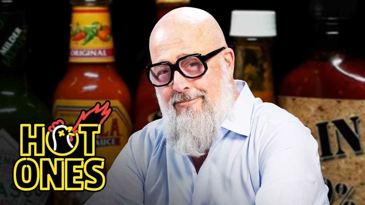 Still from Andrew Zimmern Has a Bucket List Moment While Eating Spicy Wings