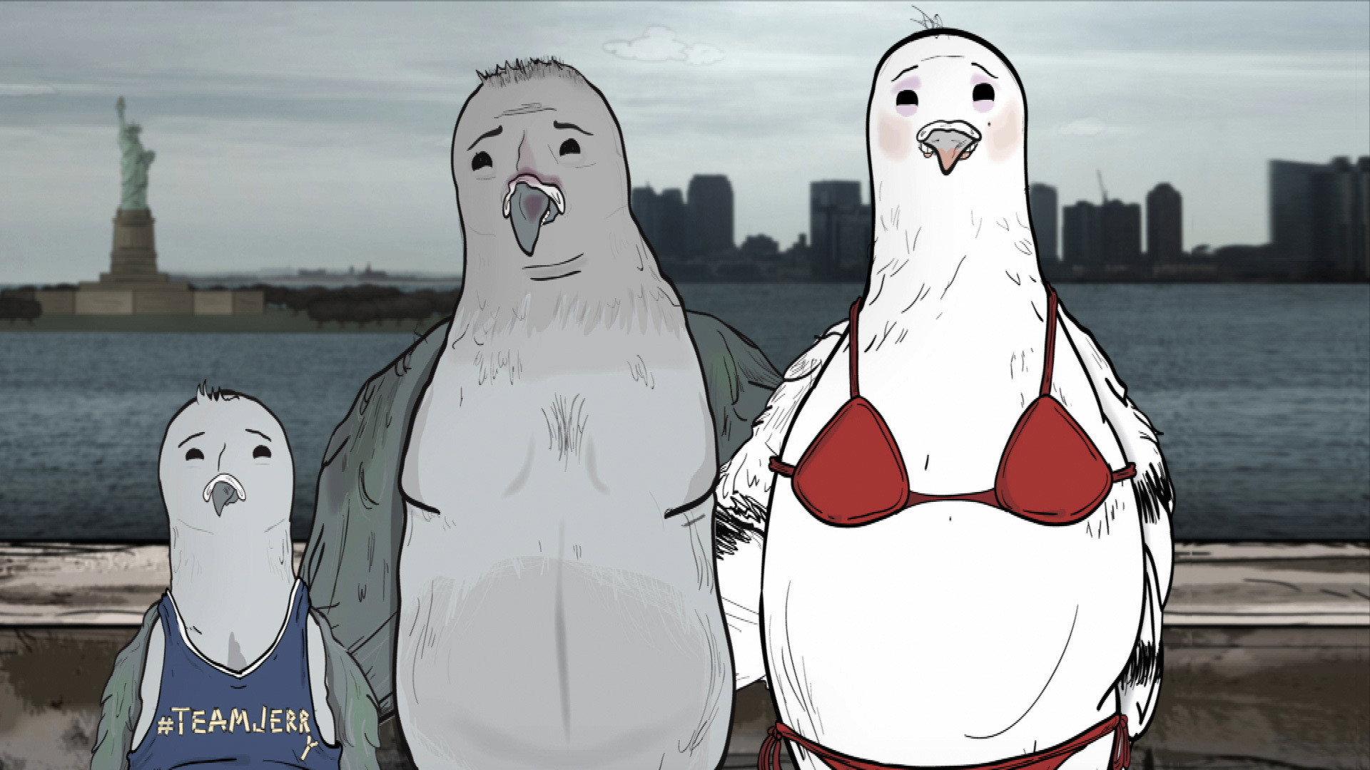 Still from Episode Two: Pigeons.