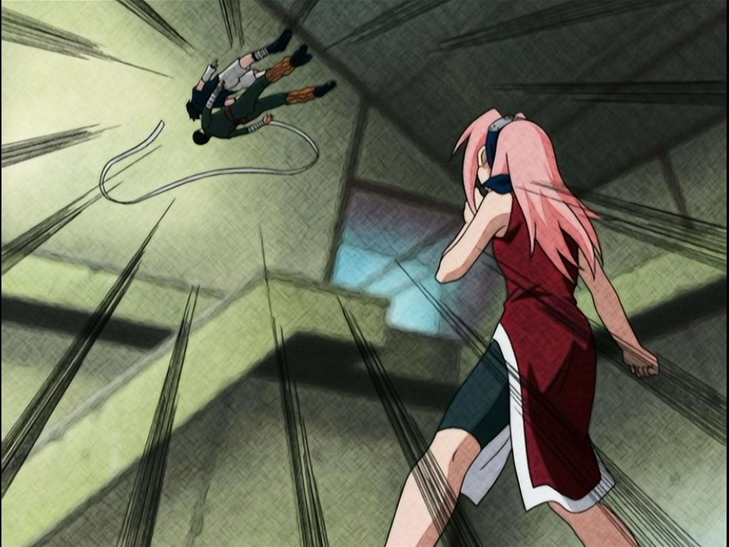 Still from Chunin Challenge: Rock Lee vs. Sasuke!