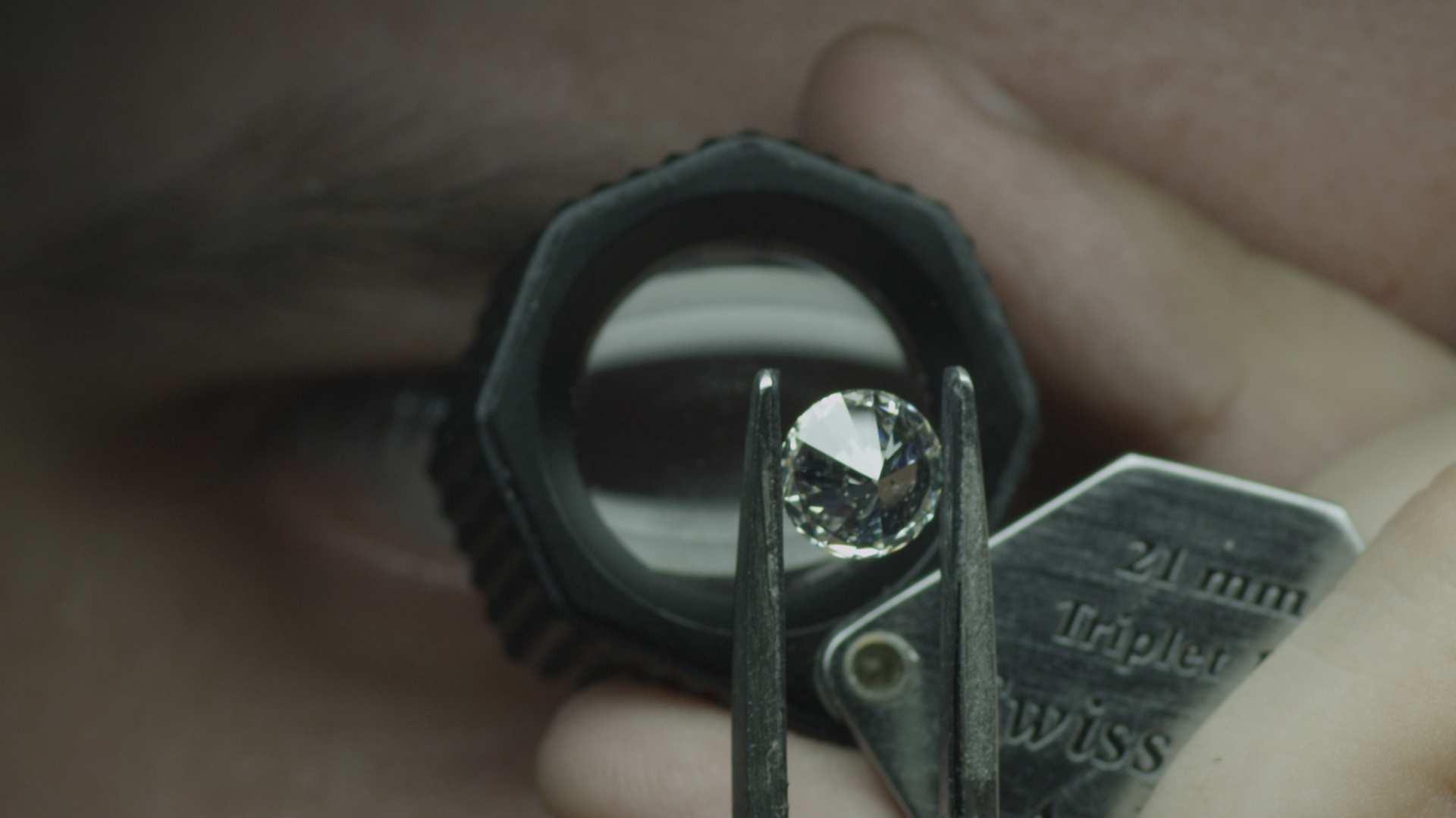 Still from Titan Tires, Espresso, Diamond Cutting