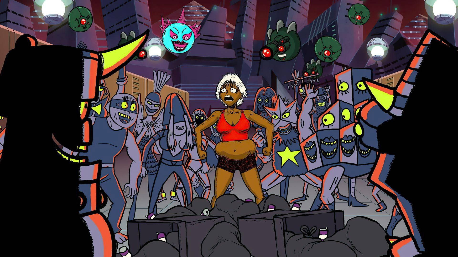 Still from A Shooting Star Named Gaz Digzy Falls Fast and Hard