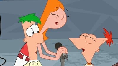 Still from Phineas and Ferb's Musical Cliptastic Countdown Hosted by Kelly Osbourne