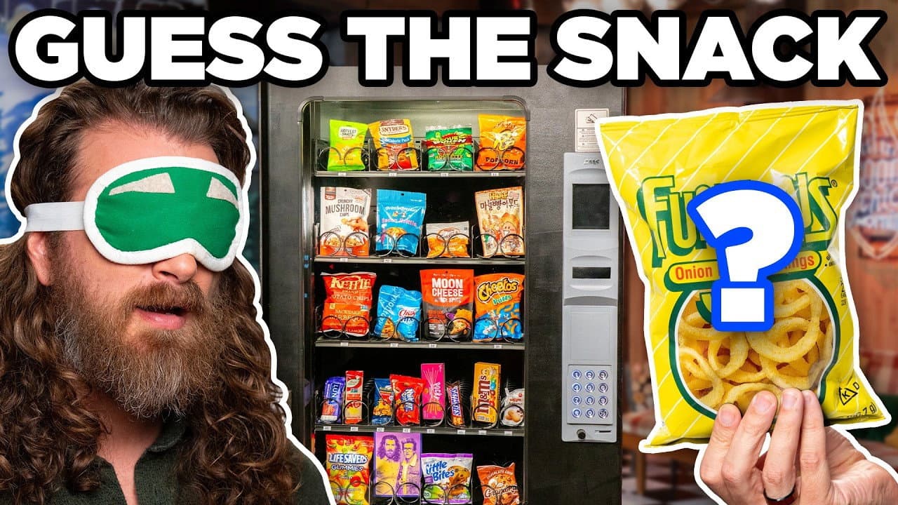 Still from Guess The Mystery Vending Machine Snack