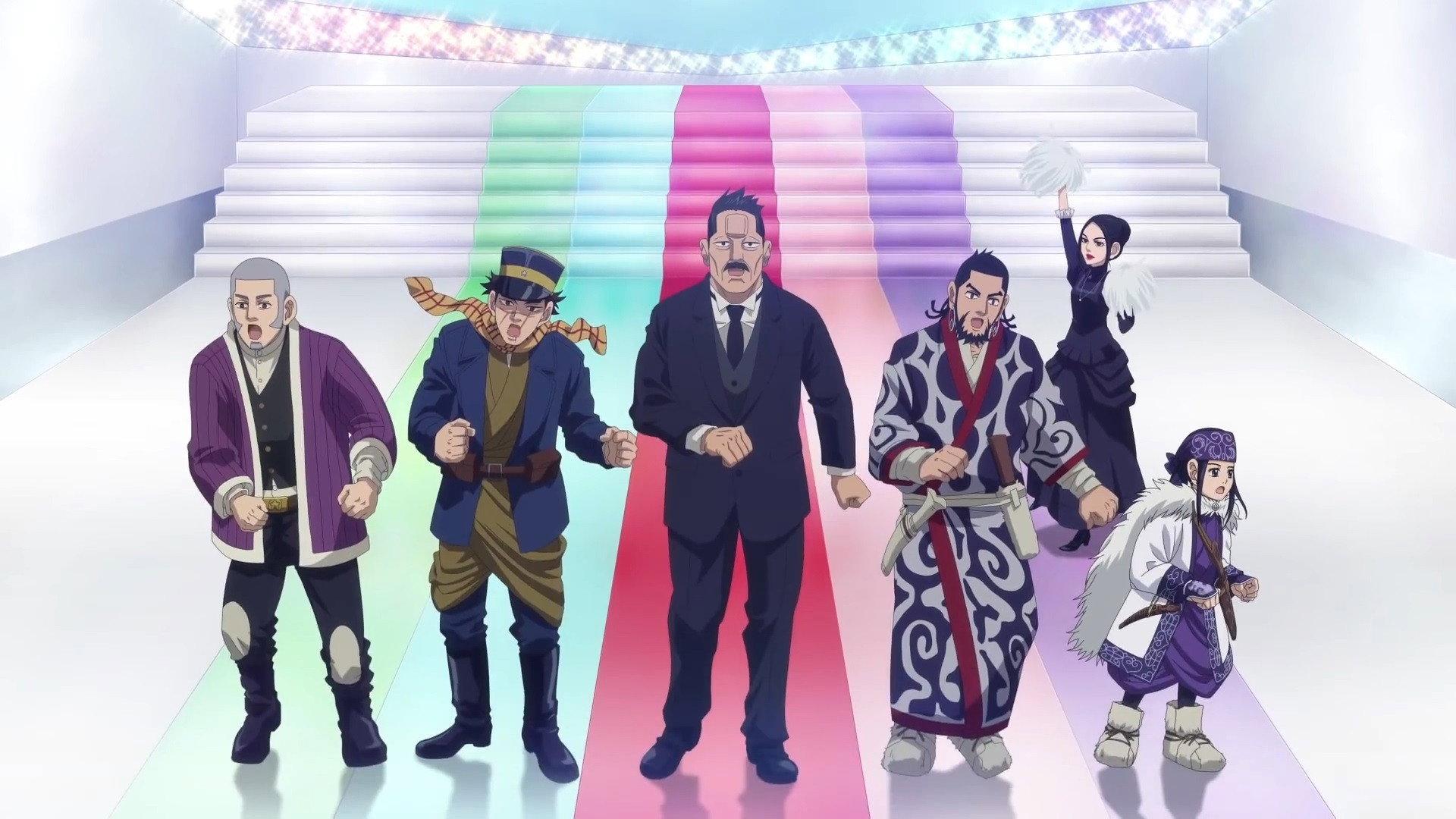 Still from Golden Travelogue Theater #10 - Kamuy LOL Episode