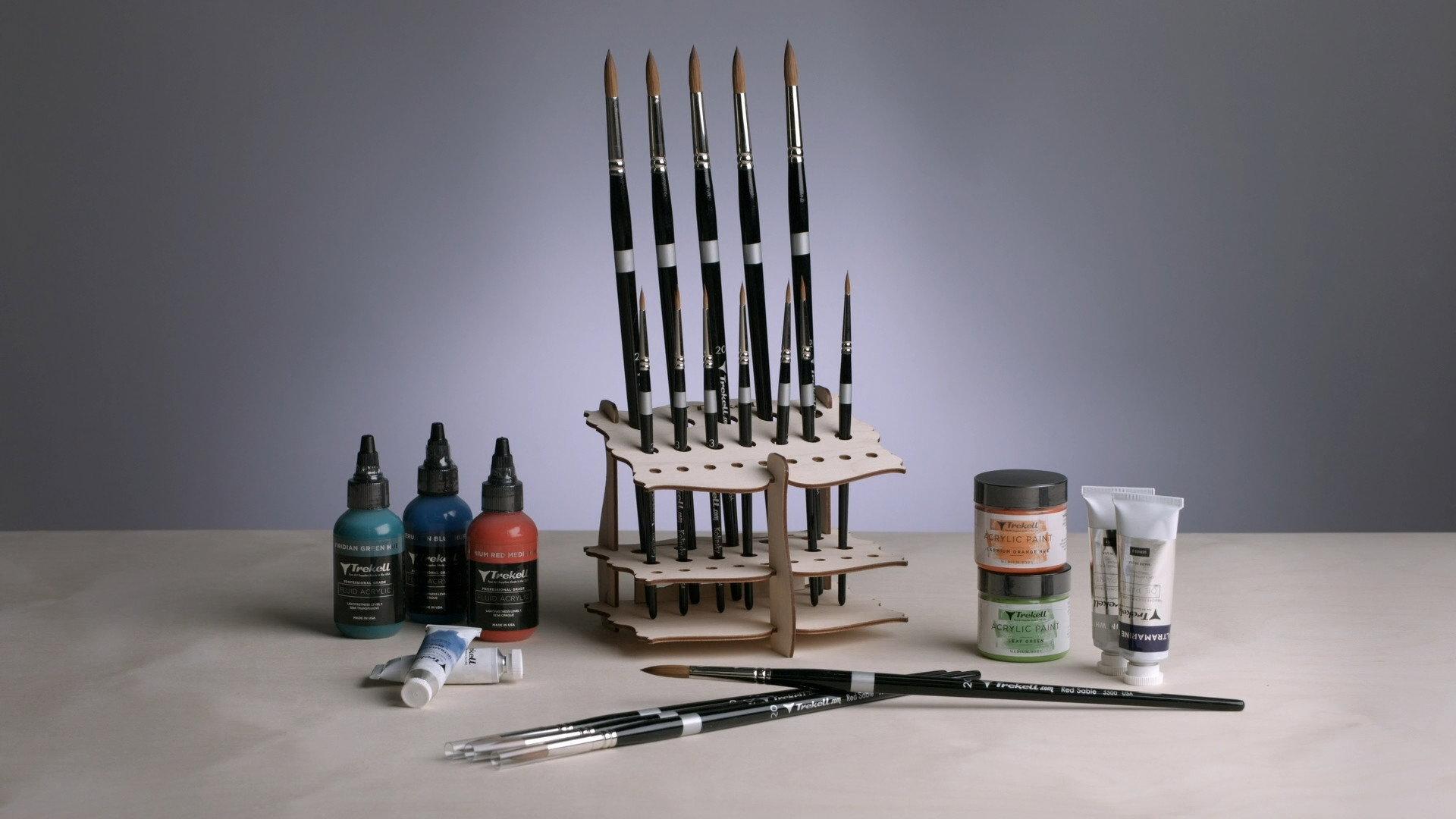 Still from Artist Brushes, DEF Tank Heaters, Game Tables, Art Glass Wall Sconces