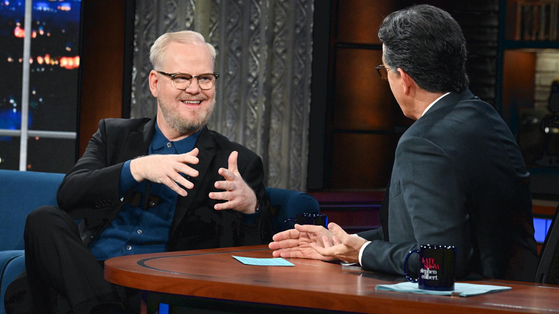 Still from 10/24/23 (Jim Gaffigan, Caroline Polachek)