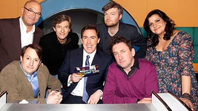 Still from Nigel Havers, Gregg Wallace, Charlie Brooker, Nina Wadia