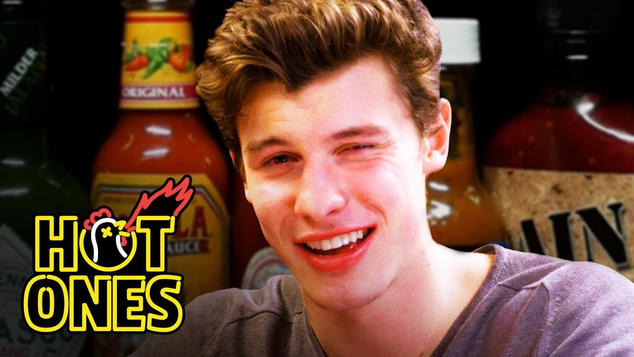 Still from Shawn Mendes Reveals a New Side of Himself While Eating Spicy Wings