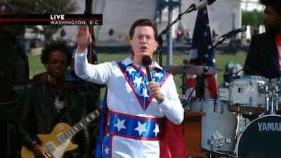 Still from Rally To Restore Sanity And Or Fear