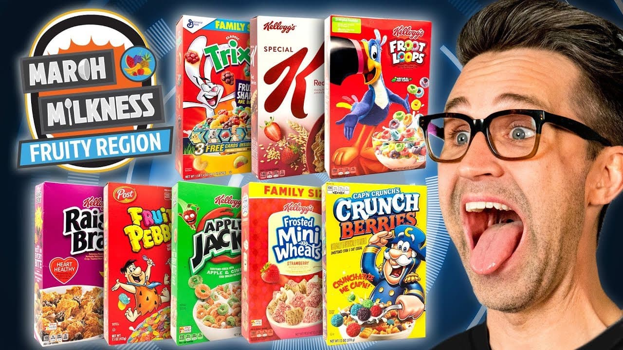 Still from March Milkness Taste Test: Fruity Cereals