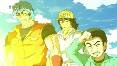 Still from The Legendary Bee, the 'infini Bee' Toriko VS the New Model GT Robo