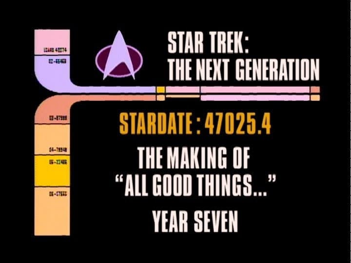 Still from Archival Mission Log: Year Seven - The Making of "All Good Things..."