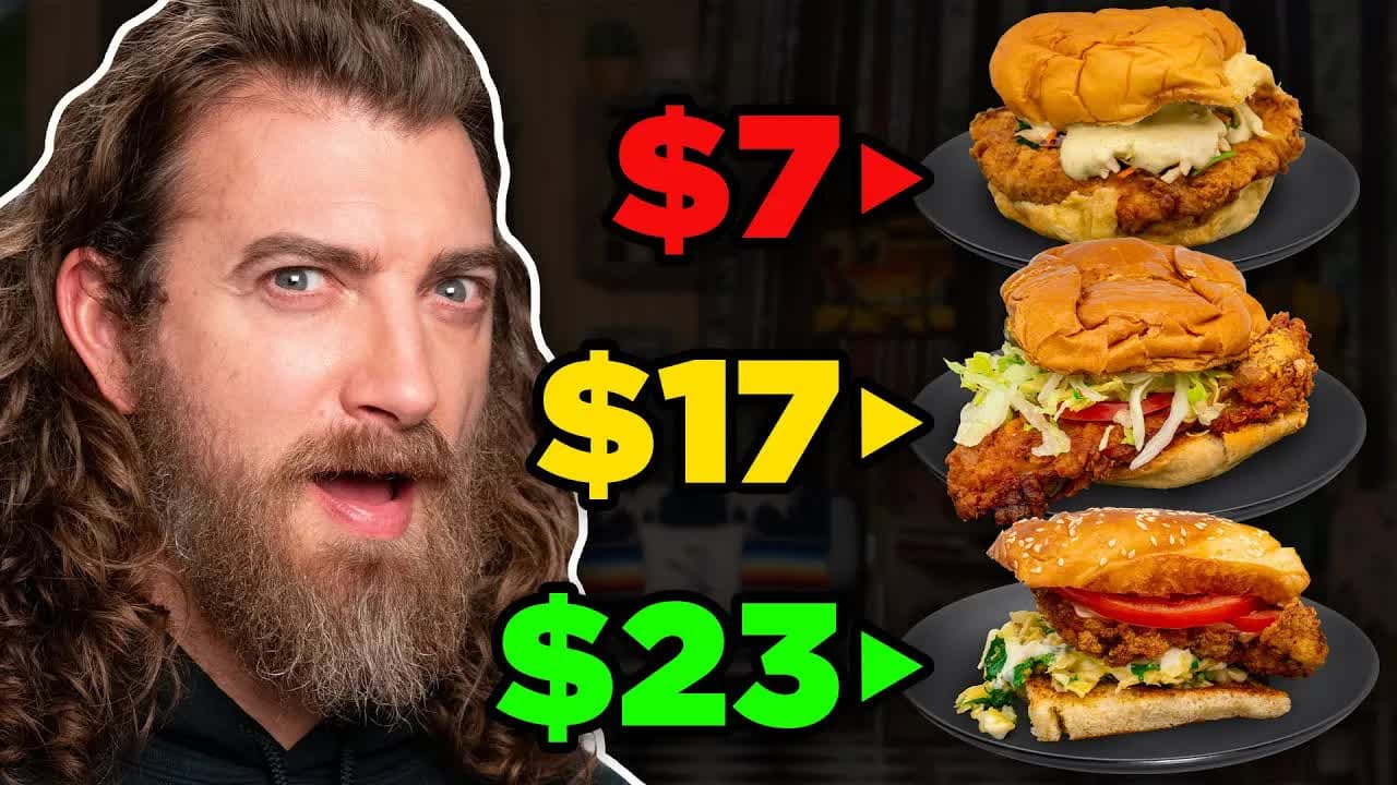 Still from Frozen vs. Fast vs. Fancy Food Taste Test