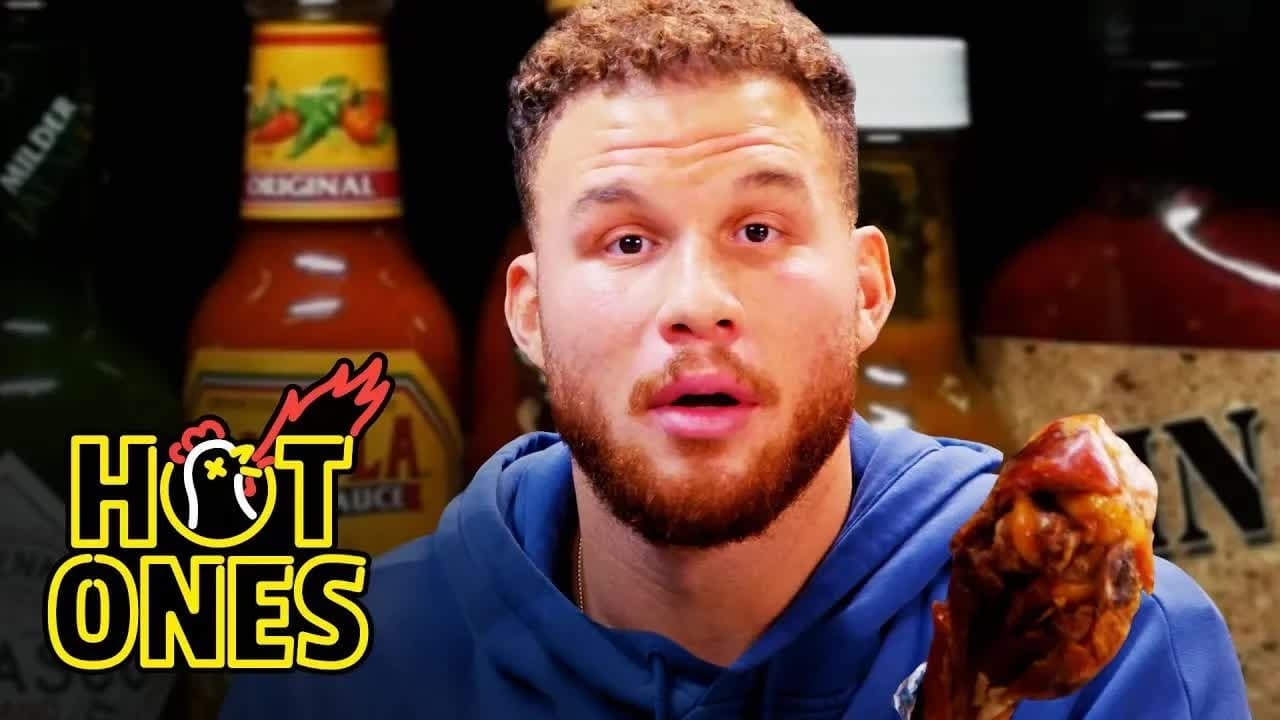 Still from Blake Griffin Gets Full-Court Pressed by Spicy Wings