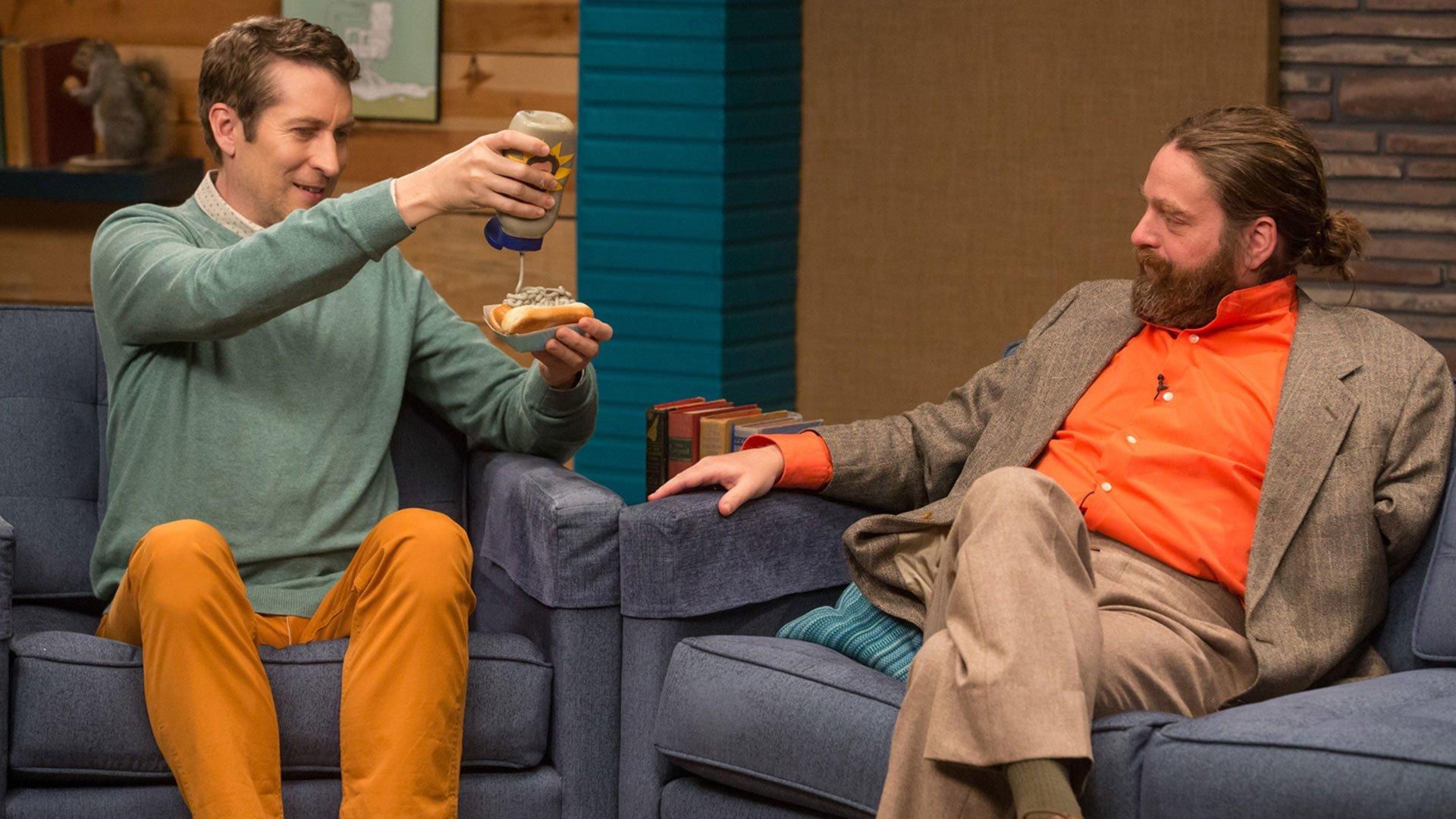 Still from Zach Galifianakis Wears a One-Armed Jacket