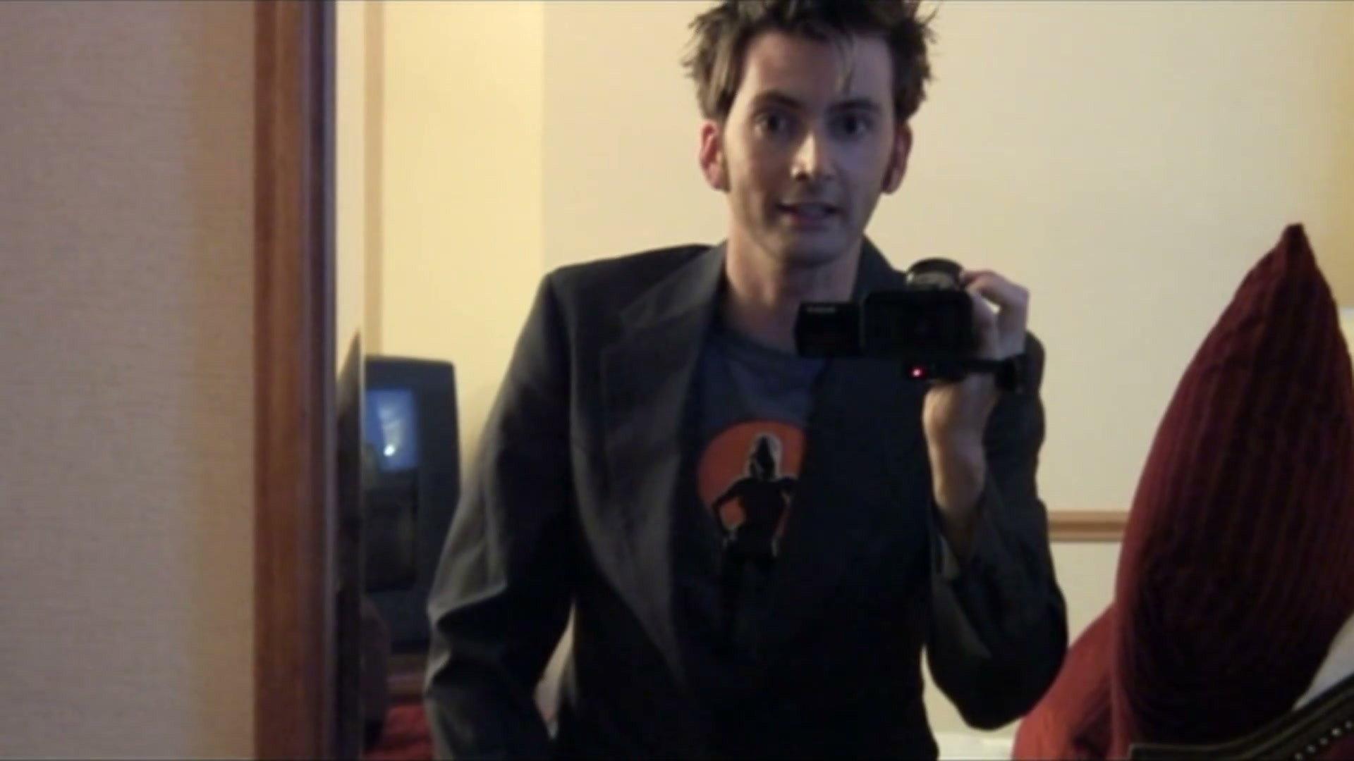 Still from David Tennant's Series 4 Video Diary (Part 1)