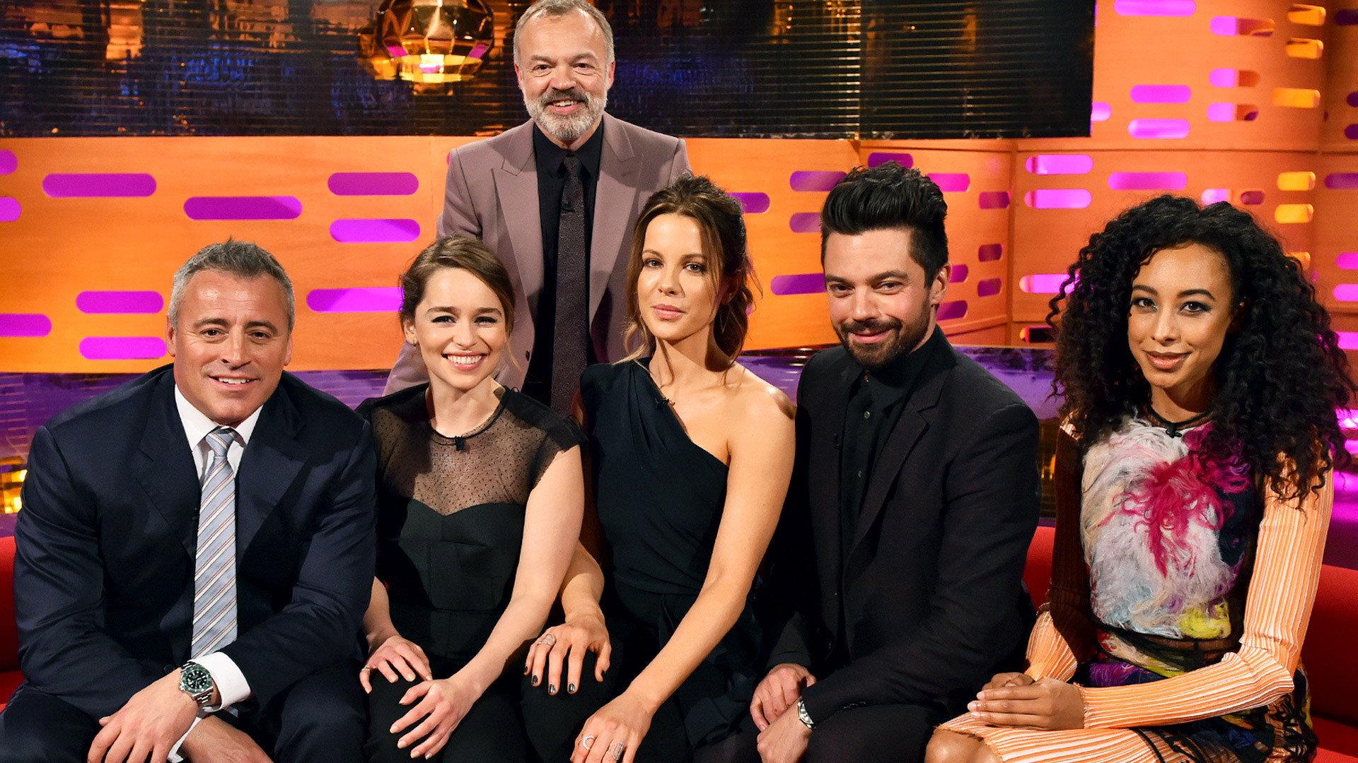 Still from Matt LeBlanc, Emilia Clarke, Kate Beckinsale, Dominic Cooper, Corinne Bailey Rae