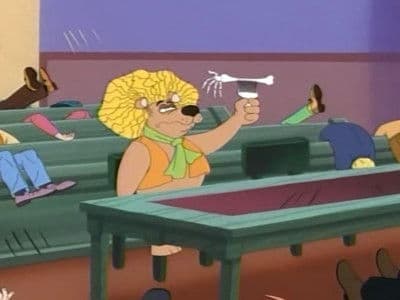 Still from Harvey Birdman, Juror In Court