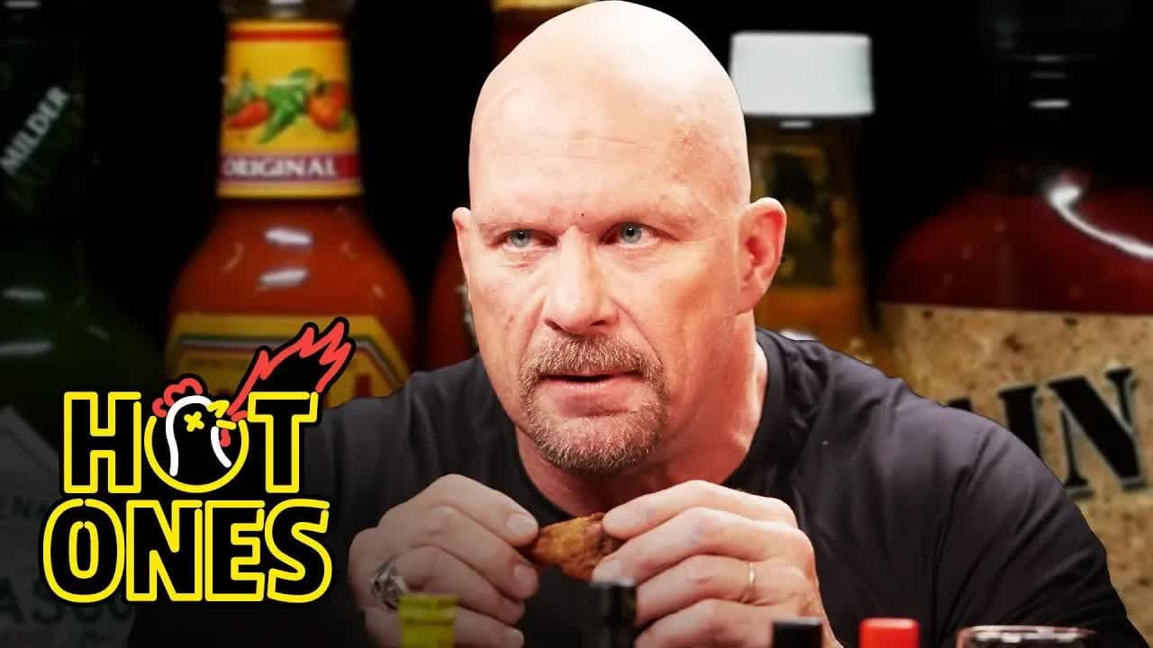 Still from Stone Cold Steve Austin Puts the Stunner on Spicy Wings