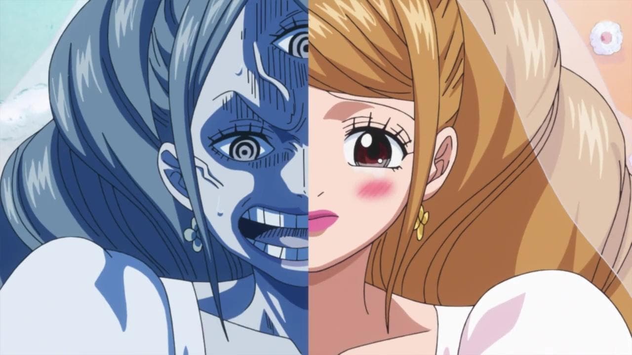 Still from The Broken Couple! Sanji and Pudding Enter!