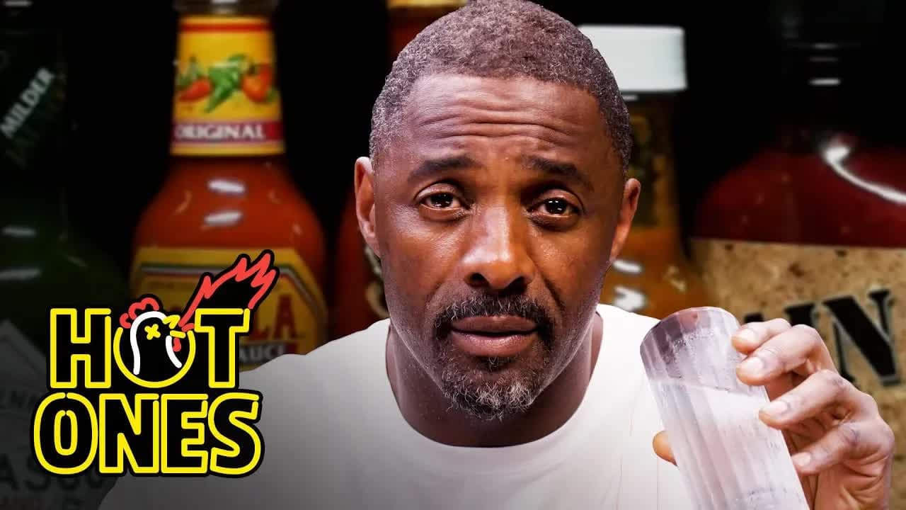 Still from Idris Elba Wants to Fight While Eating Spicy Wings