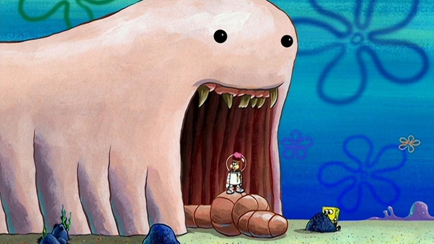 Still from Sandy, SpongeBob, and the Worm