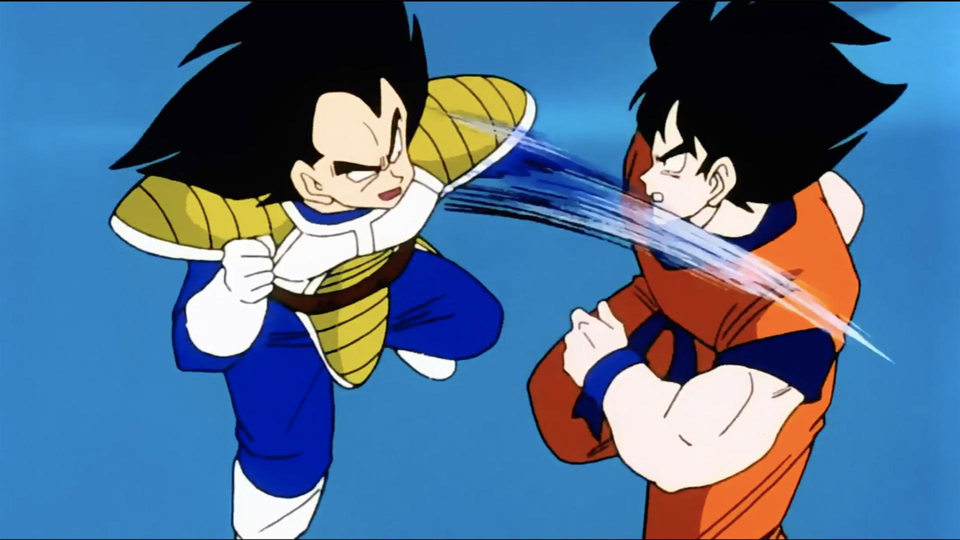 Still from Goku vs. Vegeta