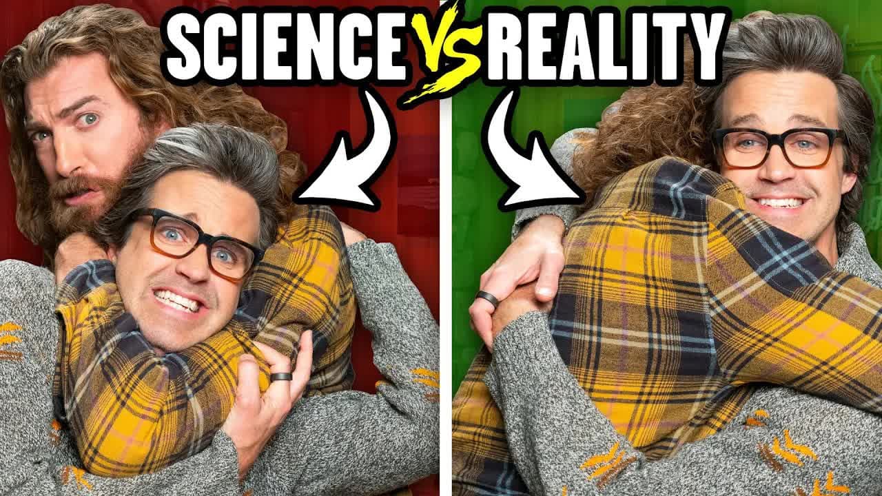 Still from We Hug For 20 Minutes Straight... For Science