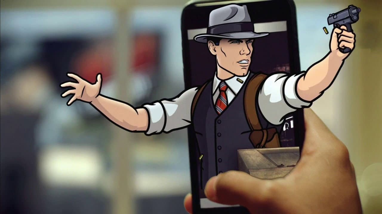 Still from Archer, P.I. App Promo