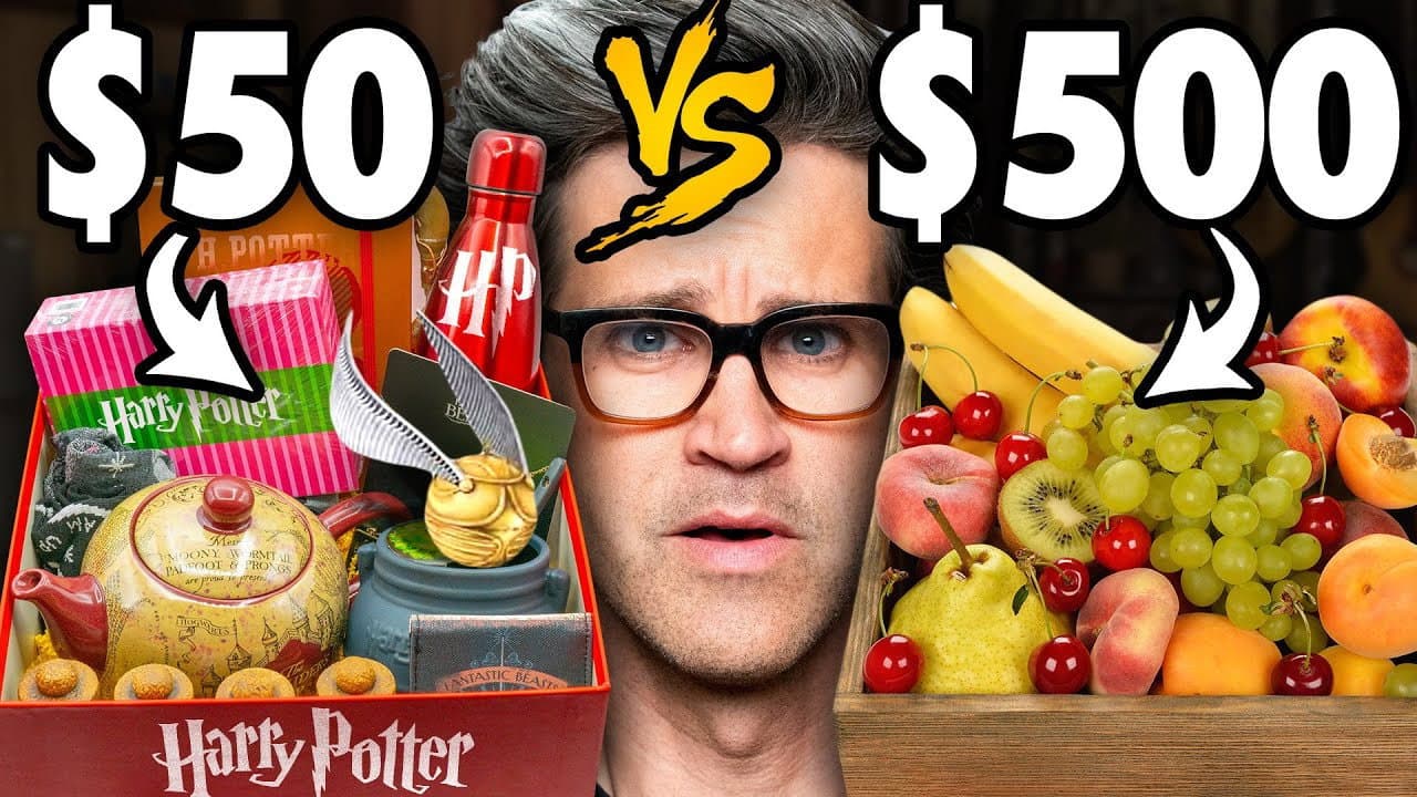 Still from Cheap vs. Expensive Mystery Box (Challenge)
