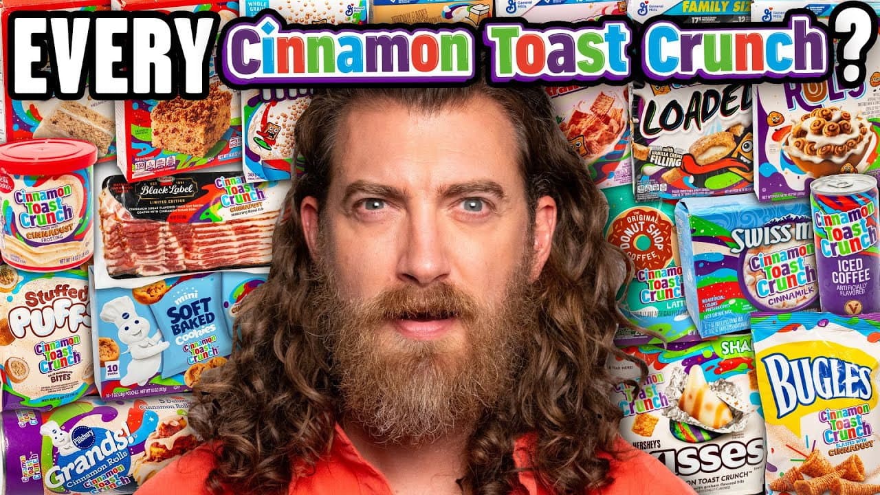 Still from We Tried Every NEW Cinnamon Toast Crunch Snack