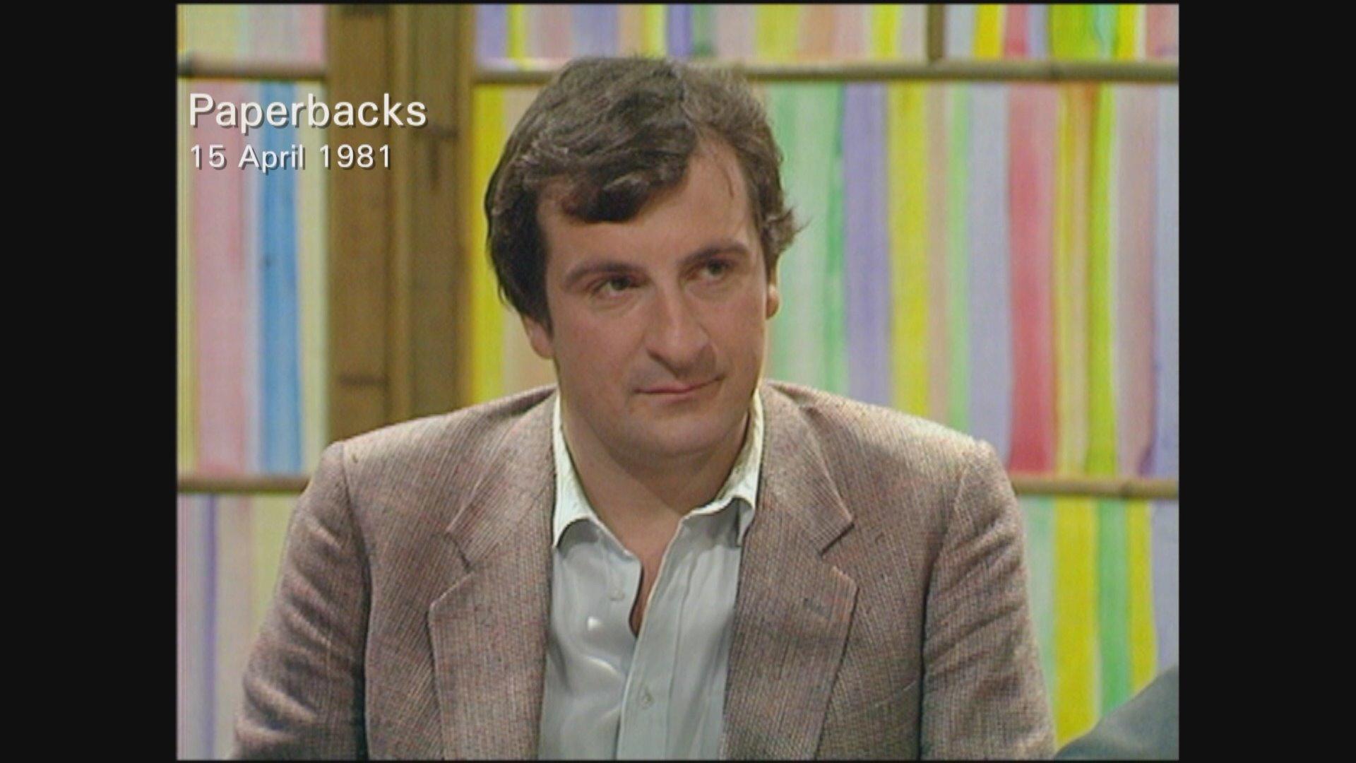 Still from Douglas Adams on Paperbacks