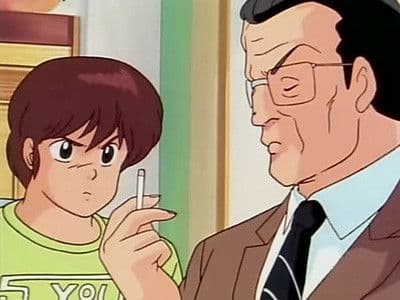 Still from Change in employment front. Godai's last come back.