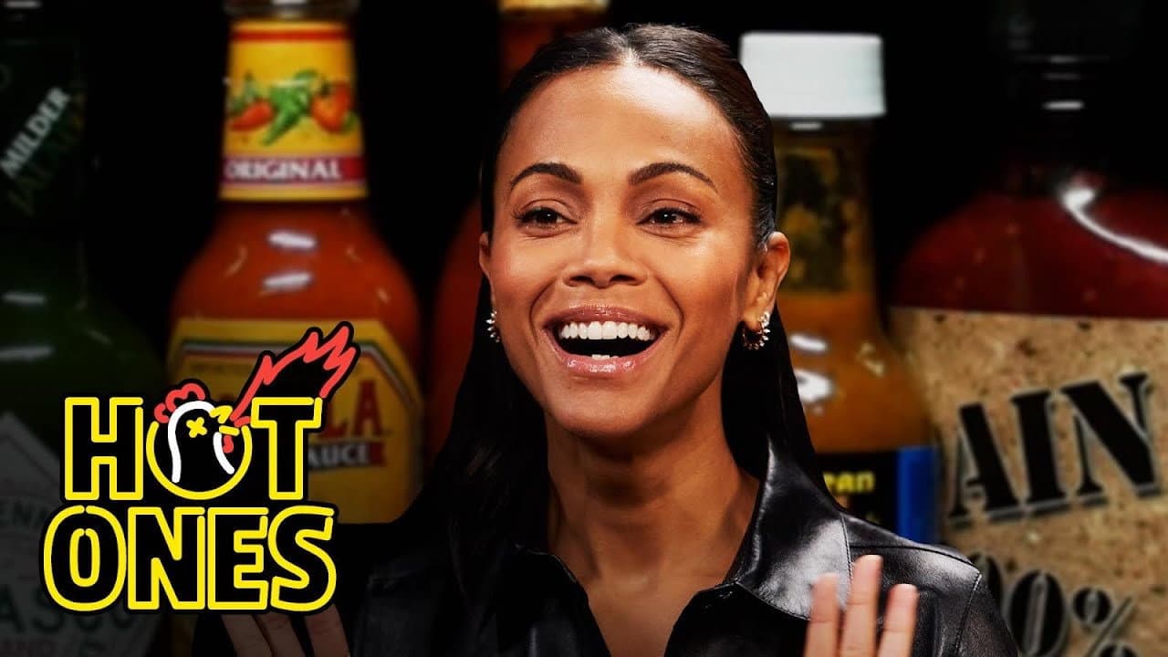 Still from Zoe Saldaña Gets Scorched by Spicy Wings