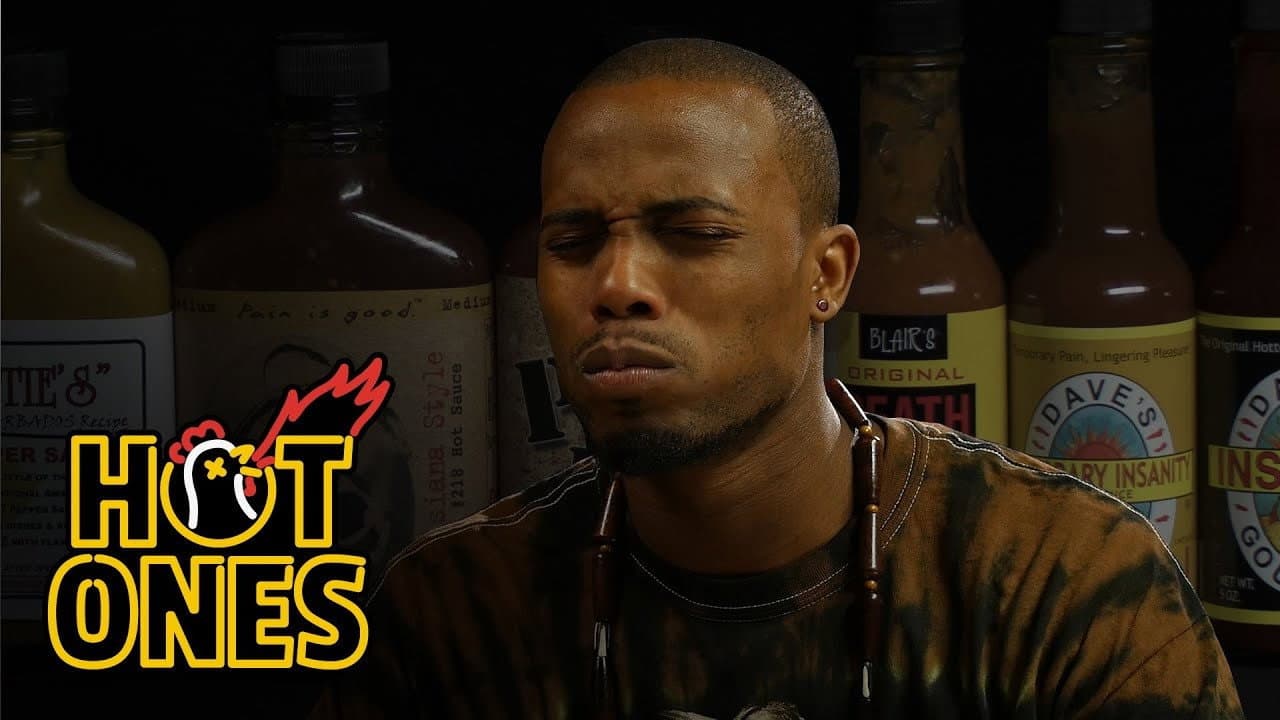Still from B.O.B Talks Eggplant Fridays, Kid Rock, and Snapchat While Eating Spicy Wings