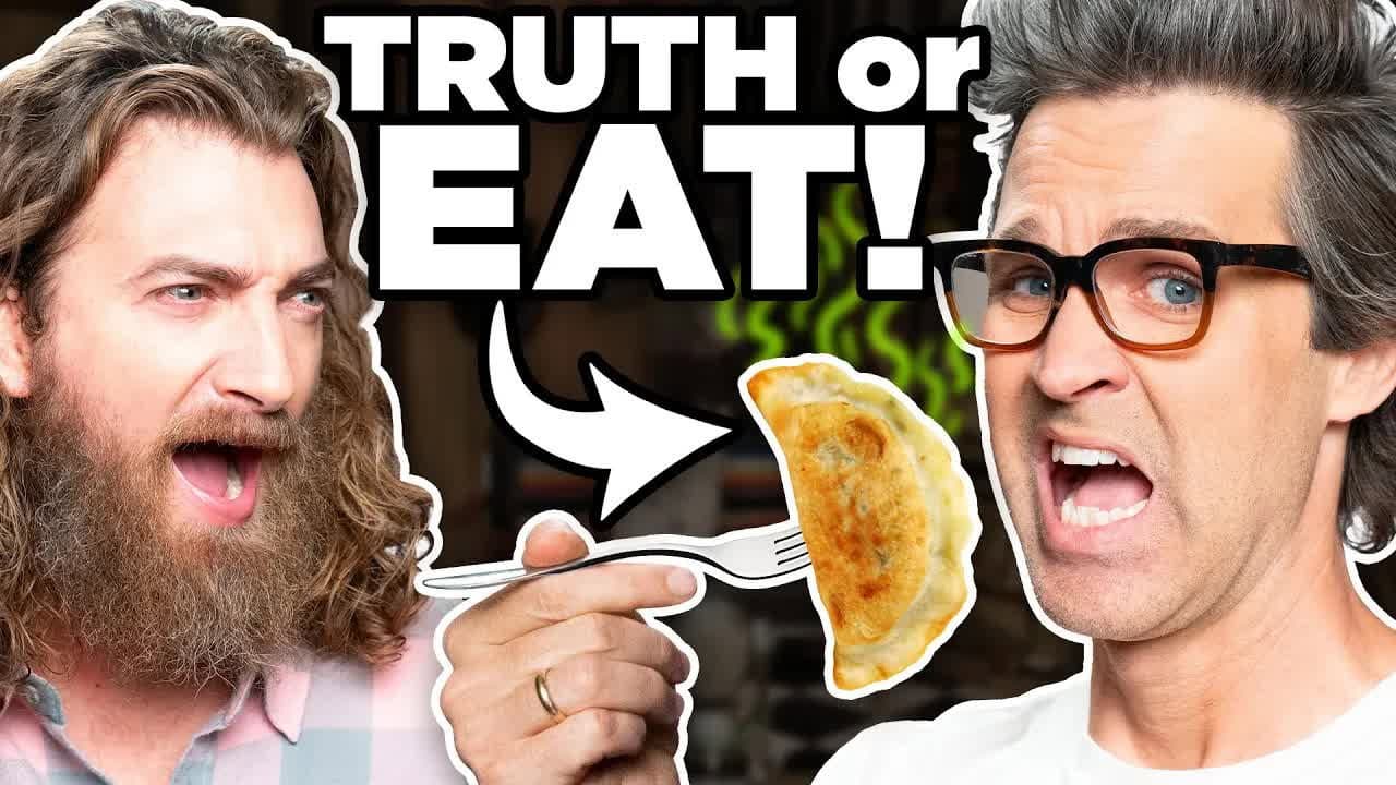 Still from Tell The Truth Or Eat The Nasty Food (ft. Seth Green)