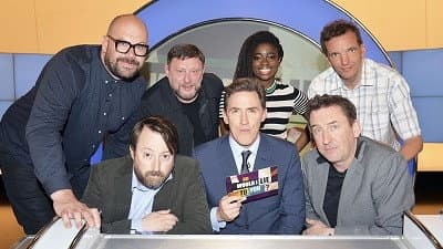 Still from Clara Amfo, Tom Davis, Shaun Ryder and Henning Wehn